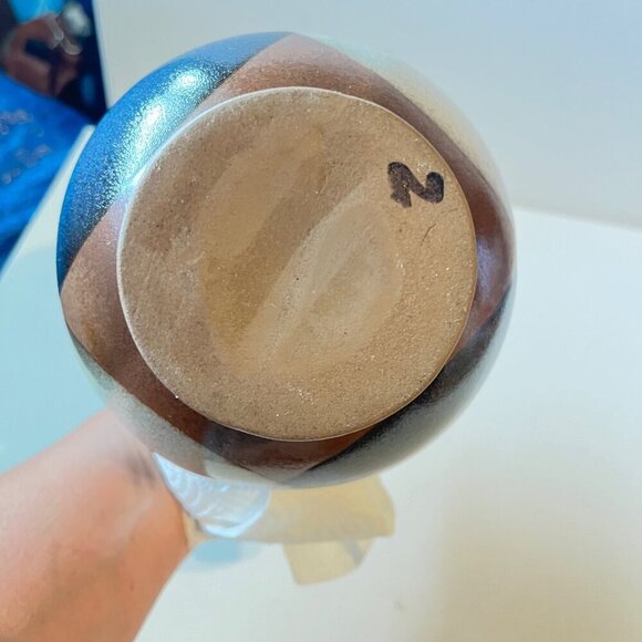 MCM Robert Maxwell Full Moons‎ Blue White Eclipse Pottery Vase - Picture 4 of 5